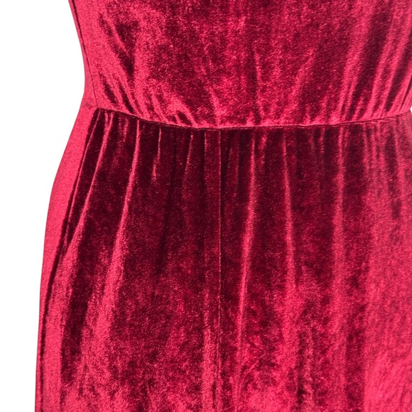 Baltic Born Tatiana Velvet Maxi Dress Merlot Formal Gown Party Evening Sz Lg - Picture 5 of 13